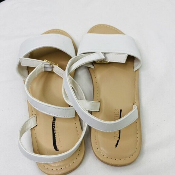 J. Crew Crewcuts Girls $60 Ankle Strap Sandals White Size K5 BF051 - Picture 2 of 4